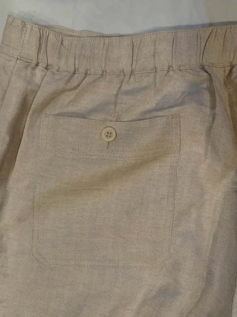 Cubavera Tan Pants Men's Large(36/38) Tan Linen Blend Loose